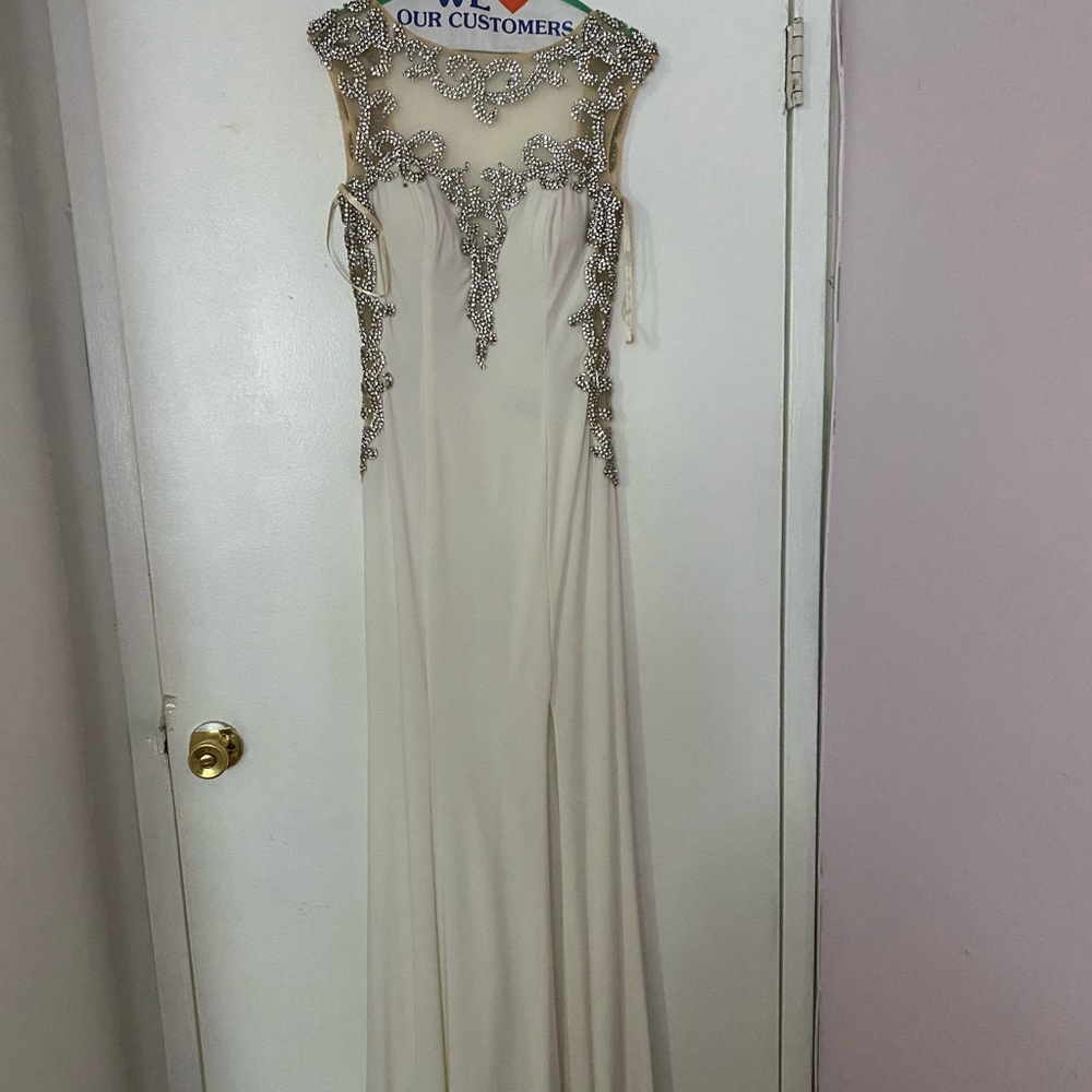 White JOVANI dress. Negotiable :)